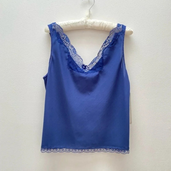 Vintage - NWT Dark Blue Lace Layering Camisole - Picture 2 of 9